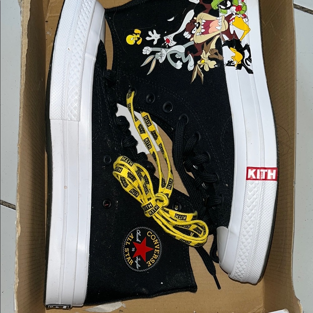 Kith Black and Yellow Sneakers with Striking Design
